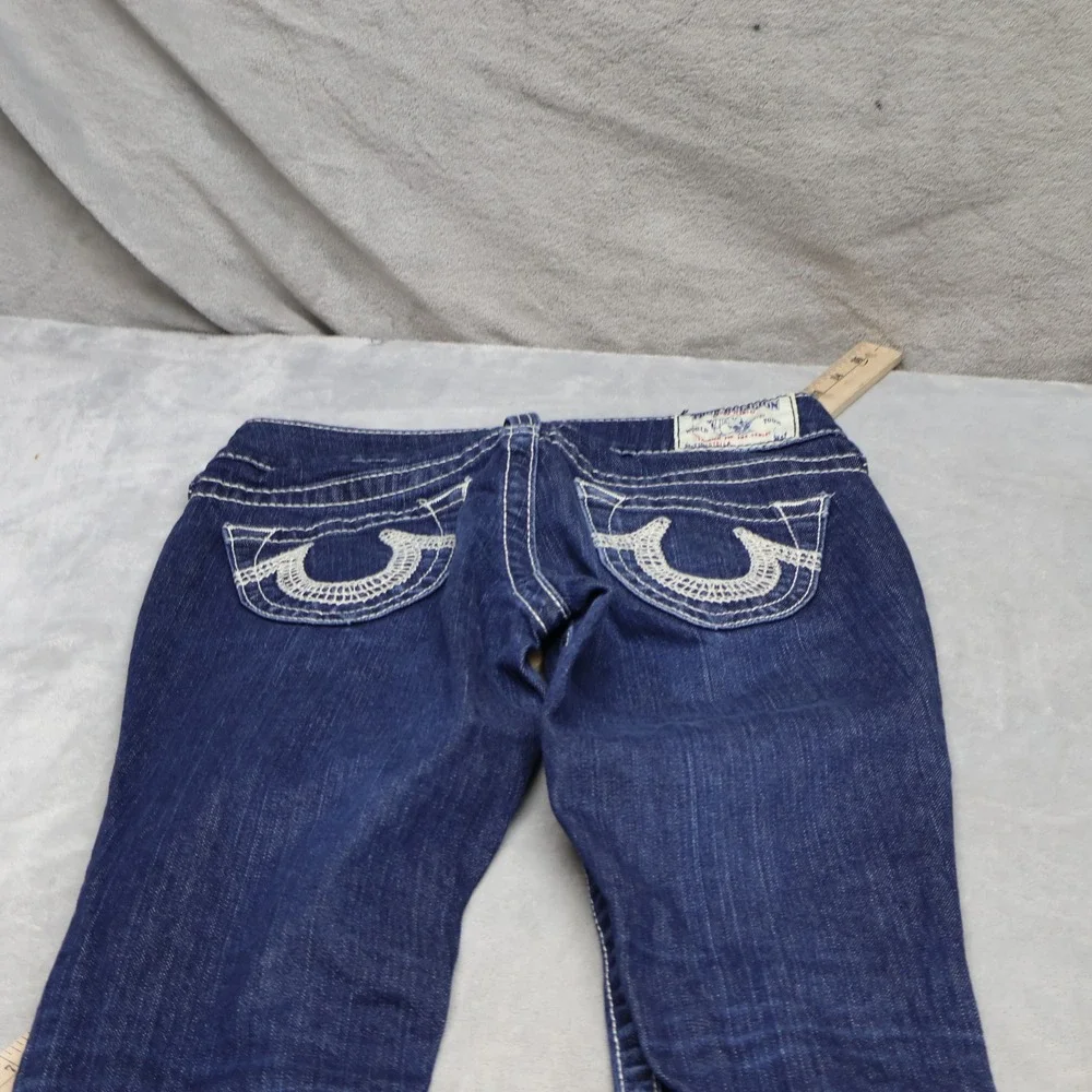 True Religion Jeans Womens 26x35 Dark Wash Low Rise Skinny USA Made Y2K VTG